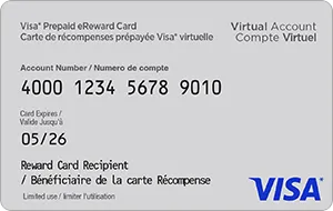 Visa Prepaid eReward Card CAD